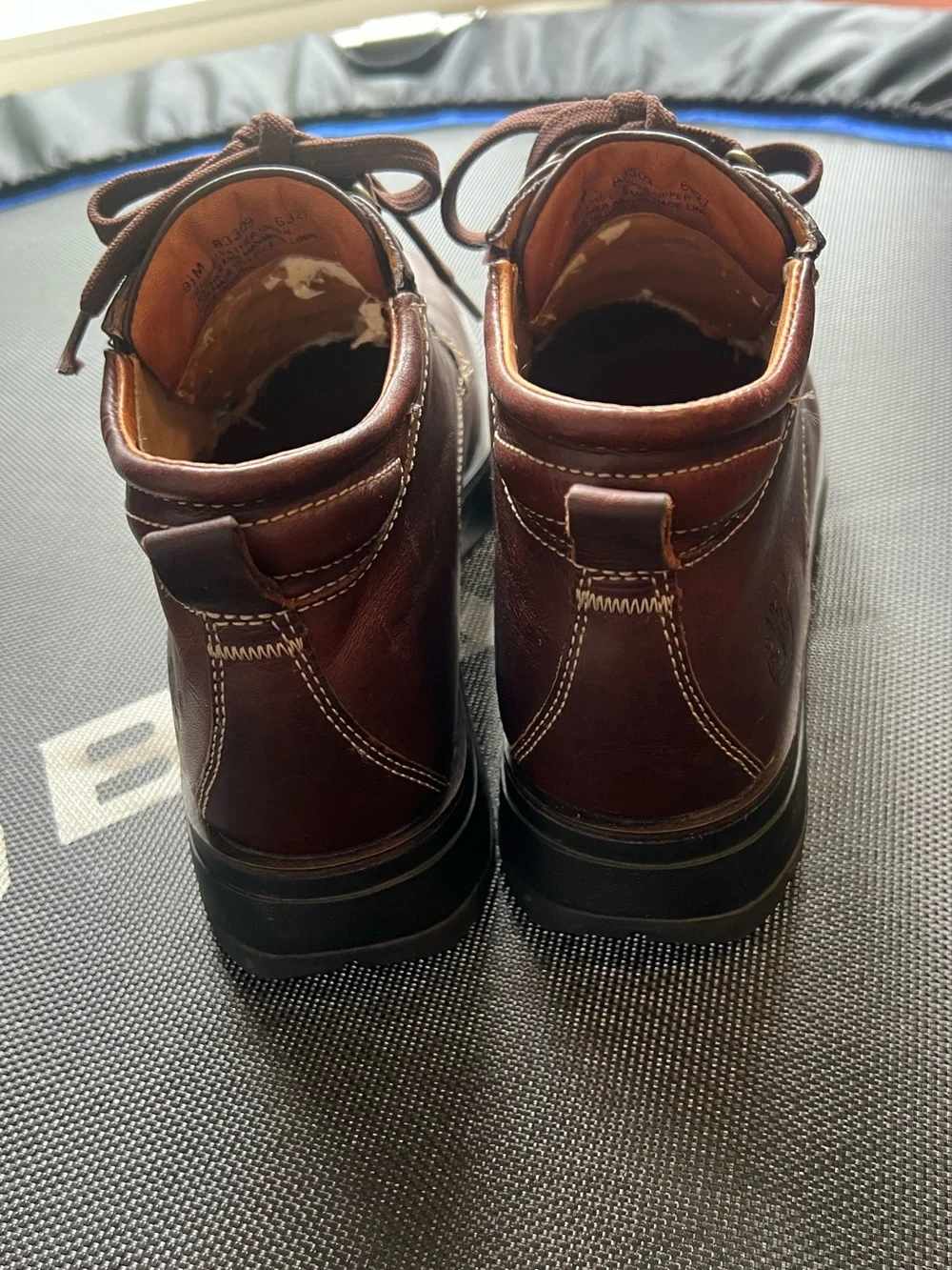 Men's Timberland Brown Leather Lace-Up Casual Shoes